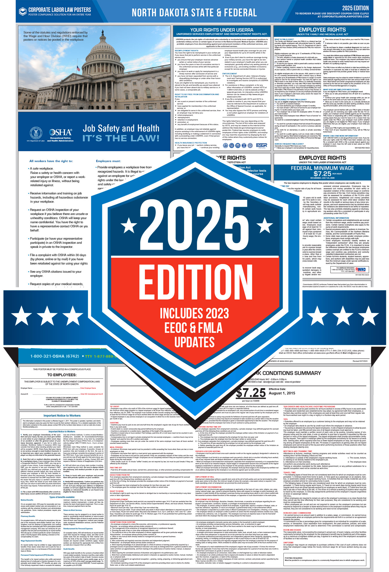 2023 North Dakota Federal and State Labor Law Posters All in One