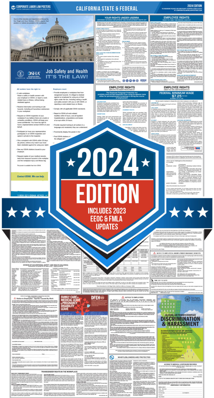 California Labor Law Posters 2024