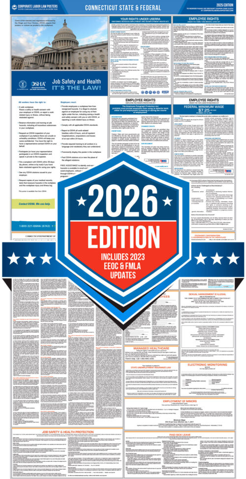 Connecticut & Federal Labor Law Poster