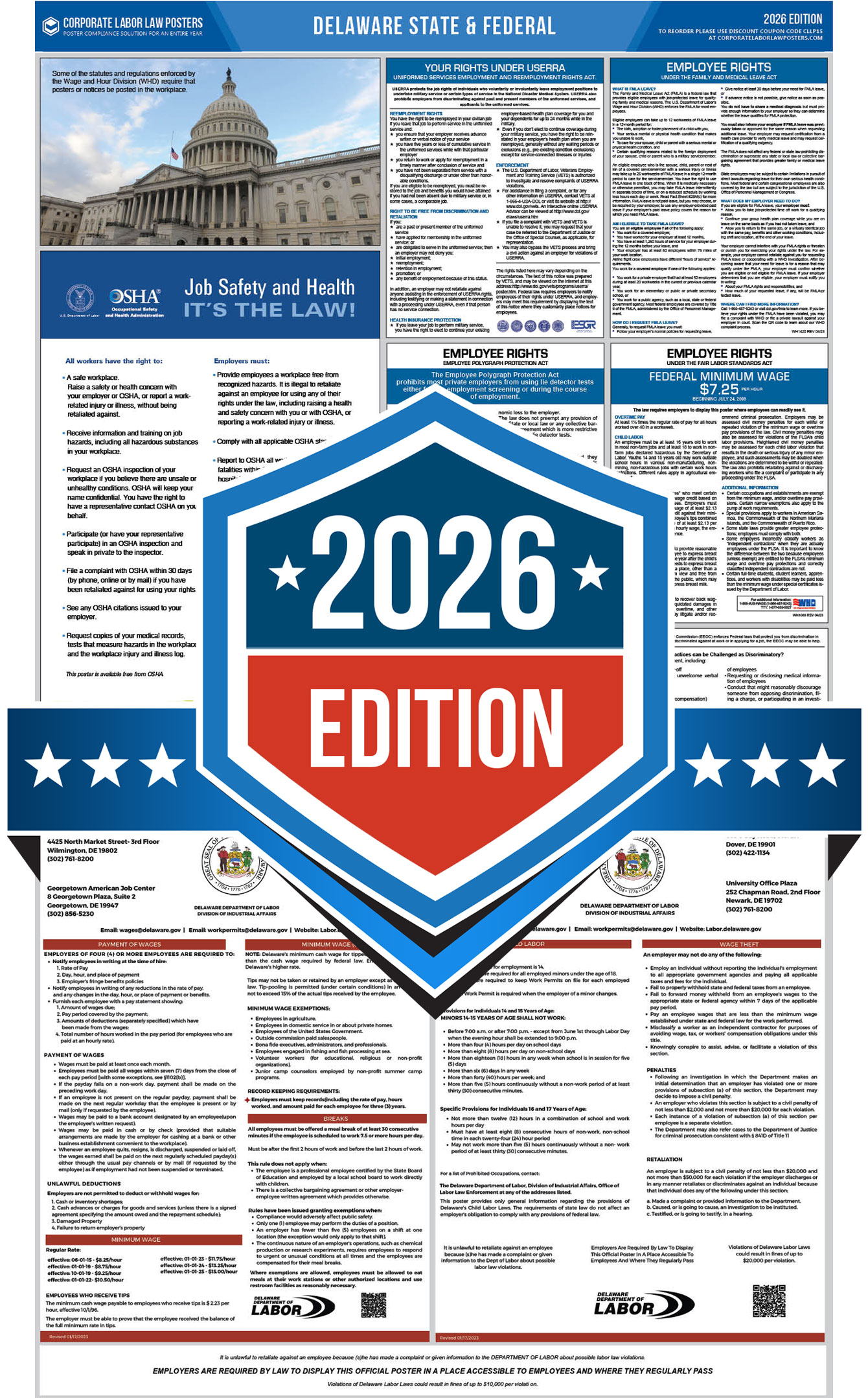 Delaware Labor Law Poster Renewal Service