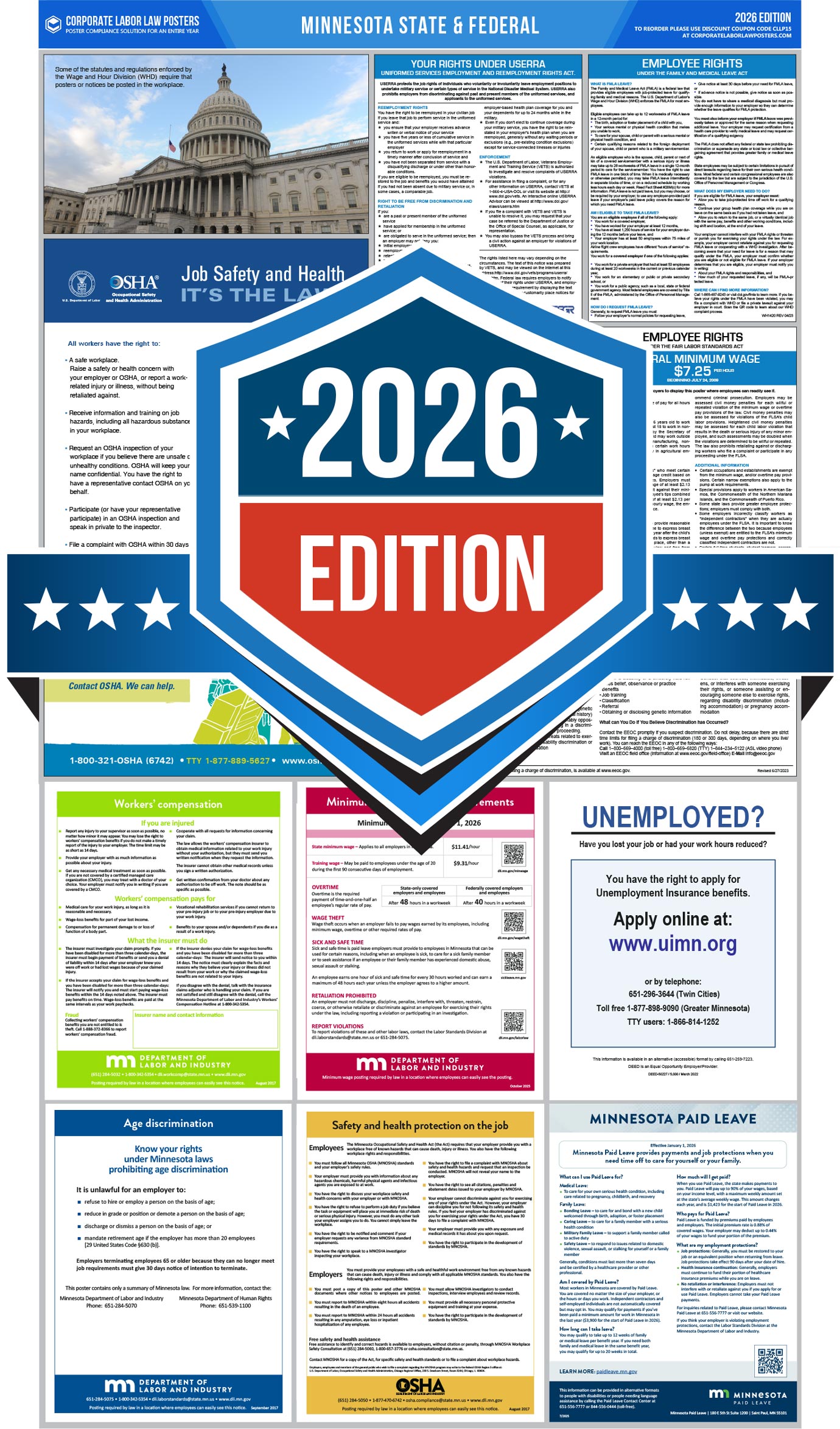 2023 Minnesota Labor Law Poster Corporate Labor Law Posters
