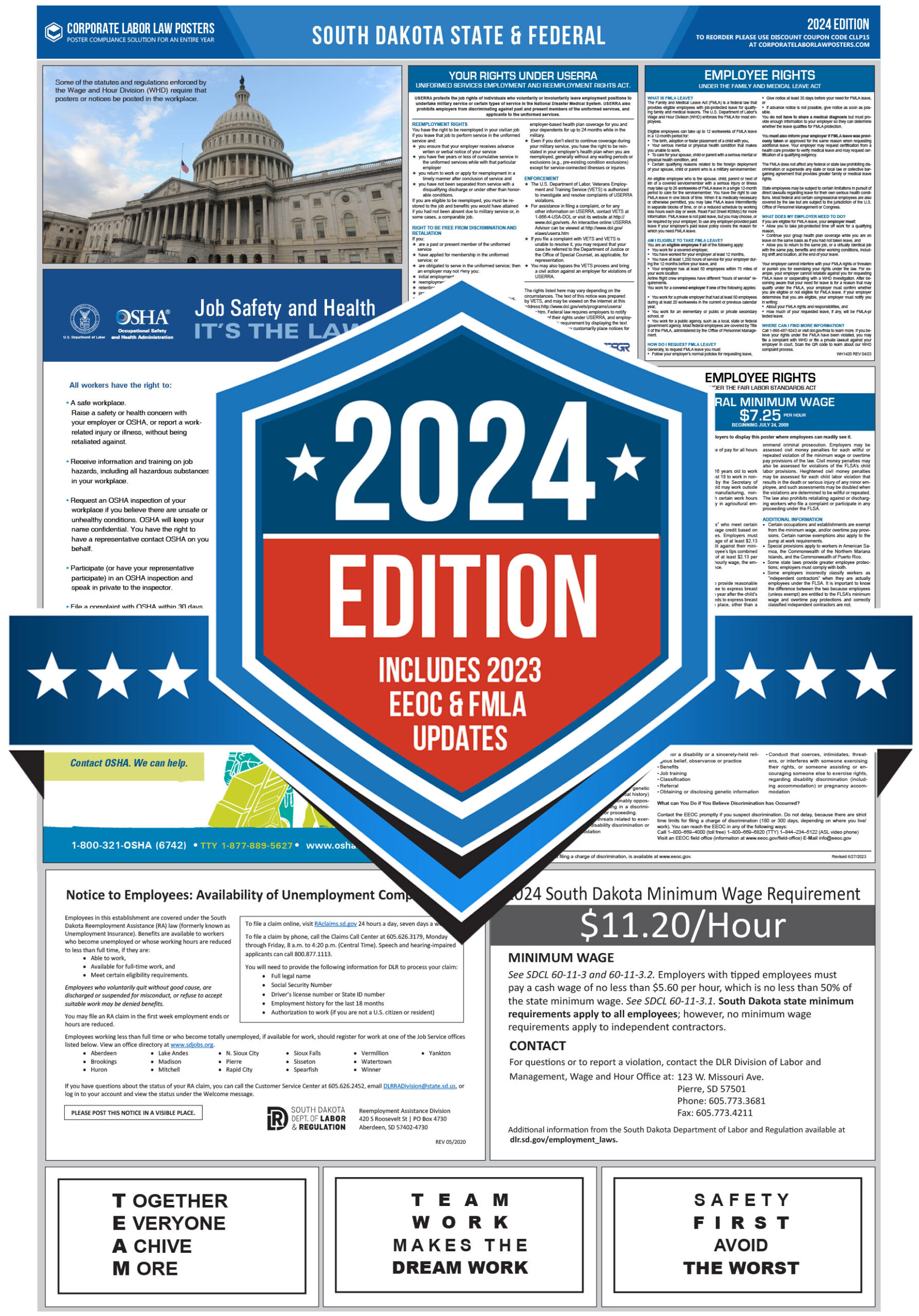 2024 South Dakota Labor Law Poster Corporate Labor Law Posters