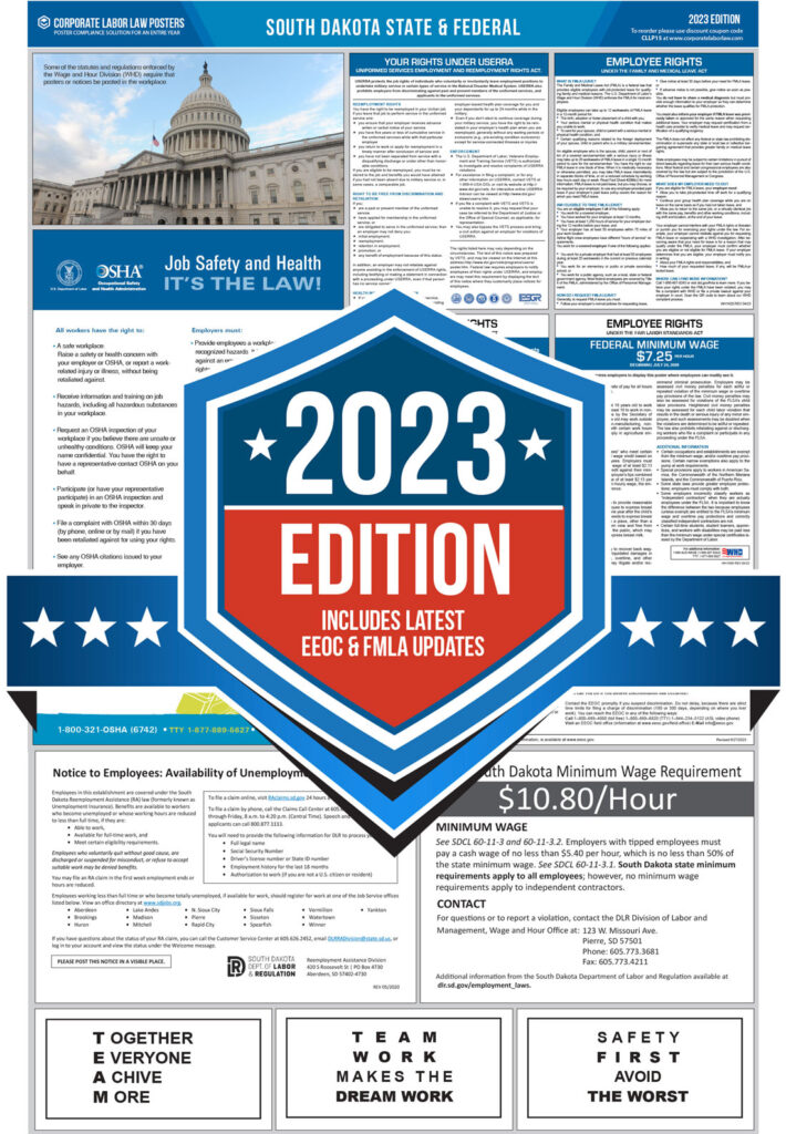 2023 South Dakota Labor Law Poster Corporate Labor Law Posters