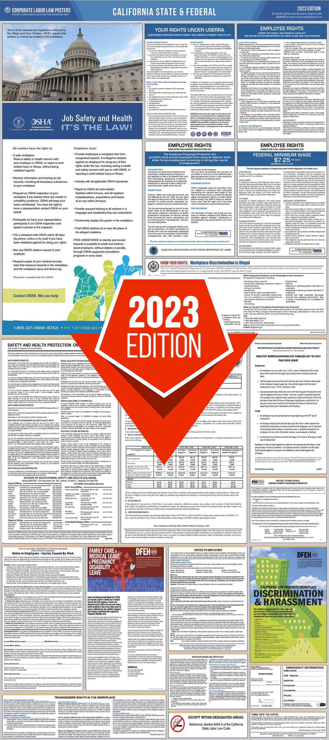 Ensure Compliance California Labor Law Poster Compliance 2023