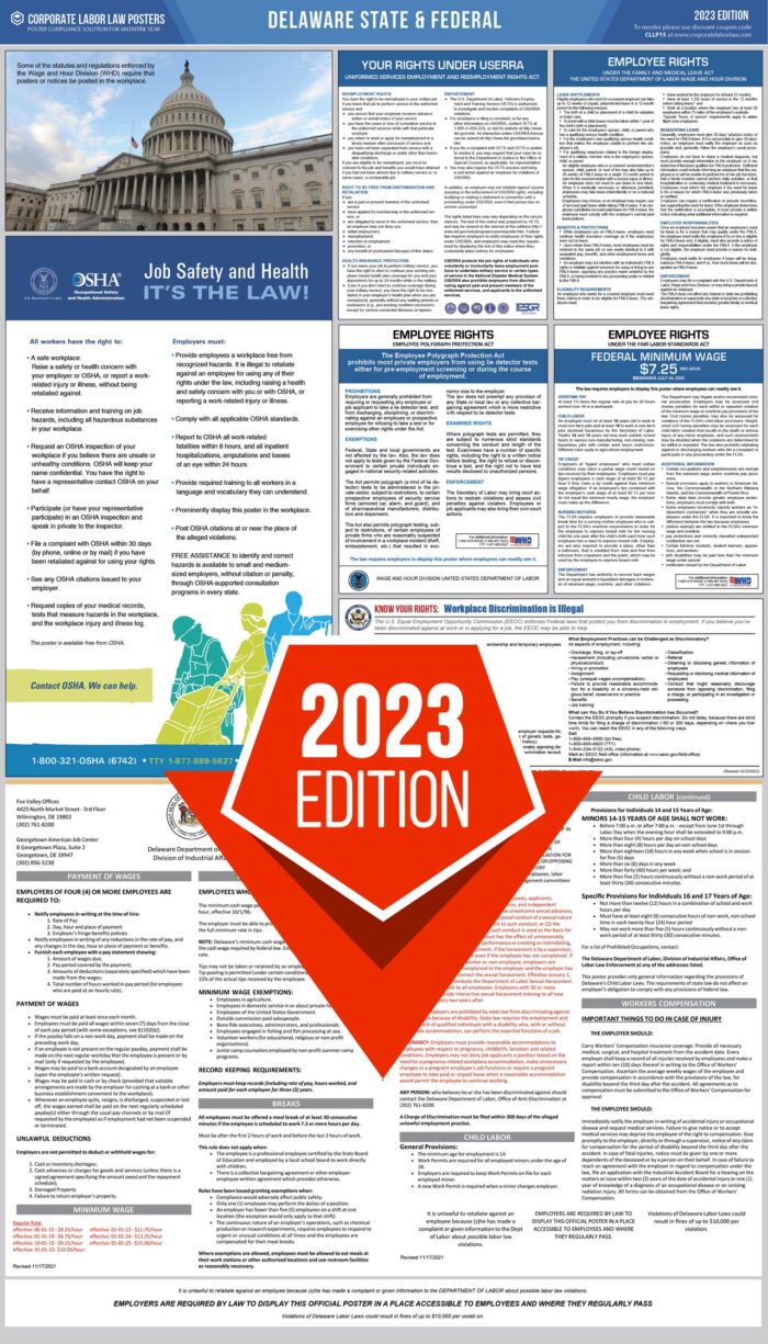 Delaware Labor Law Posters