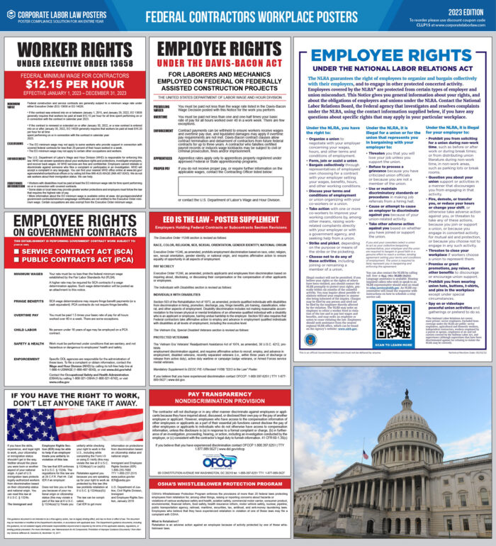 federal contractors labor law posters