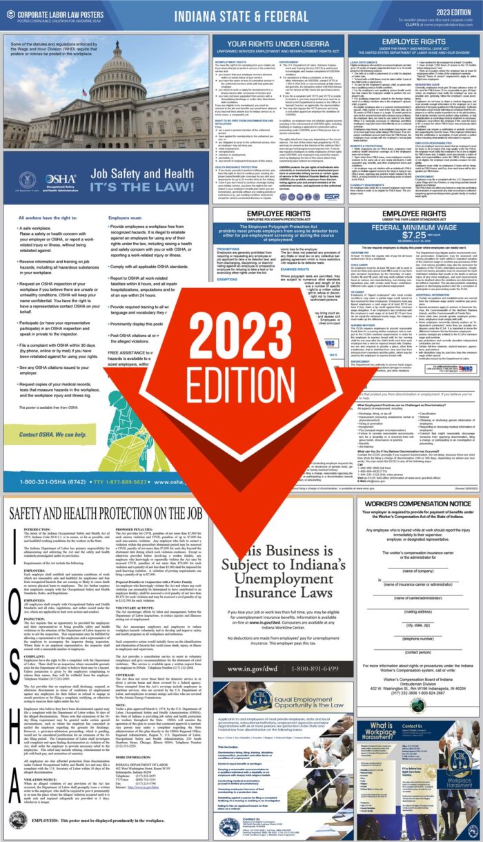 Indiana Labor Law Poster