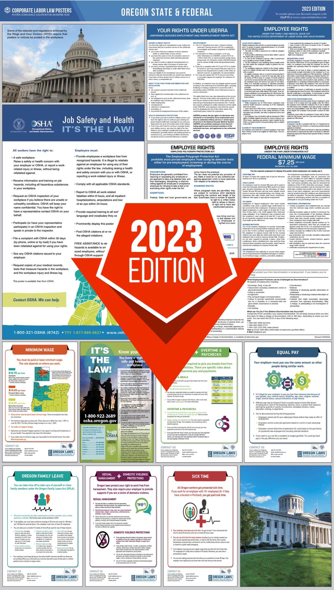 2023 Oregon Labor Law Poster Corporate Labor Law Posters